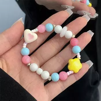 Красочный браслет из бисера, простые эластичные браслеты, летние украшения, штабелируемые браслеты, браслеты дружбы