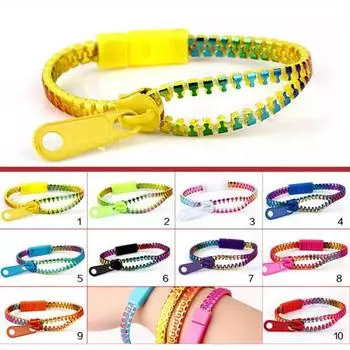 Красочный браслет на молнии в стиле для мужчин и женщин, студент, креативная ручная цепочка, ювелирные изделия 10#
