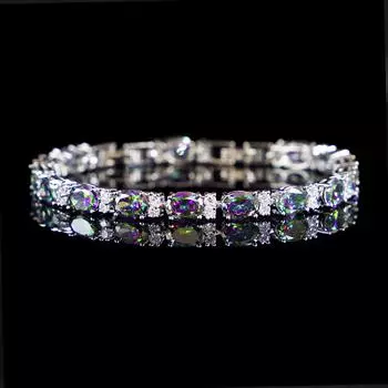 Красочный браслет с кристаллами AAA, браслет из циркона с бриллиантами, высококачественные женские универсальные ювелирные изделия