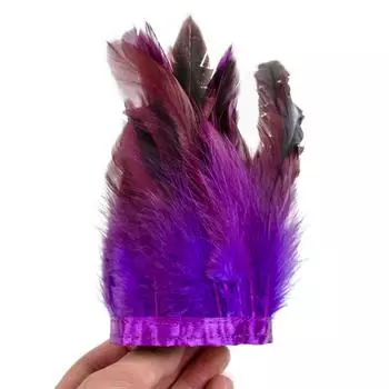 Красочный браслет с перьями и хвостом петуха, украшение, аксессуары для выступления на сцене фиолетовый