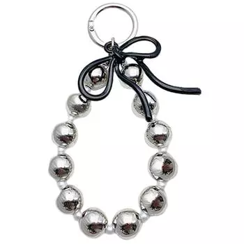 Красочный брелок для ключей с бабочкой из бисера, уникальный и стильный брелок с бантом, стильное украшение для кошелька и камеры чёрный