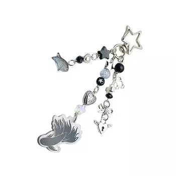 Красочный брелок-подвеска с бусинами, рыбка, бантик, сердце, звезда, шарм, модный аксессуар для сумки для модных девушек 1