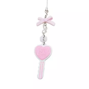 Красочный брелок-подвеска в виде сердца из смолы конфетных цветов, с бантиком, элегантный, для модной персонализации розовый