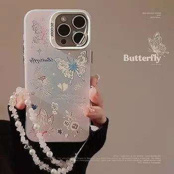 Красочный чехол для телефона с бабочкой и цветком для телефона 11/12/13/14/15 15promax