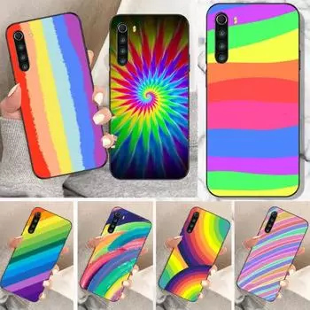 Красочный чехол для телефона с радужным рисунком для Xiaomi Redmi Note 11 10 9T 8 7 Pro Redmi 10 9 9A 9C 8 7 6, мягкий черный чехол для телефона Redmi Note11-11S 4G