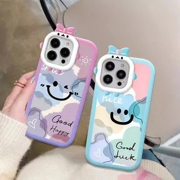 Красочный чехол для телефона с рисунком улыбки, линза монстра, мягкий защитный чехол для телефона Vivo Vivo S1