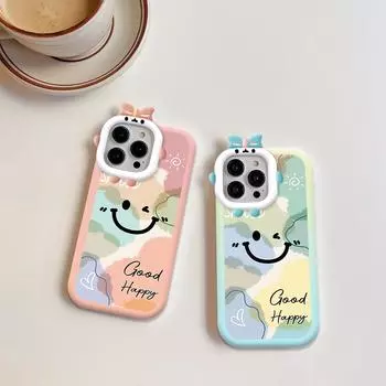 Красочный чехол для телефона с рисунком улыбки, чехол для телефона с линзами Monster, мягкий защитный чехол для OPPO Realme OPPO A15