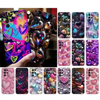 Красочный чехол для телефона с розовым сердечком для Samsung A35 A55 A54 A15 A25 A05s A05 A22 A24 A52 A33 A34 M34 M14 M54 M23 A25
