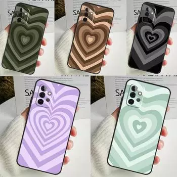 Красочный чехол Heart Circle Love для Samsung Galaxy A34 A35 A14 A15 A25 A53 A33 A13 A52 A32 A12 A51 A71 A54 A55 Samsung A52