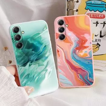 Красочный чехол с граффити для iPhone Samsung A55 S24 M35 Xiaomi Redmi Note 13Pro 14C Huawei Honor Realme противоударный бампер для телефона матовый чехол с защитой от царапин Samsung Galaxy S9 Plus чёрный