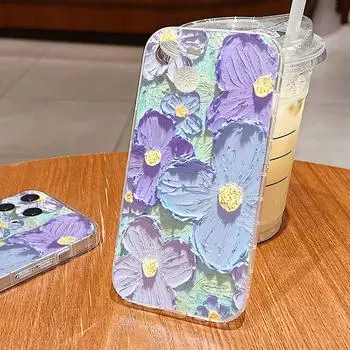 Красочный цветочный прозрачный чехол для iPhone 15 14 Pro Max Plus 13 12 11 Pro Max X Xs Max Xr 8 7 Plus Tpu мягкий противоударный защитный тонкий чехол для объектива iPhone 15
