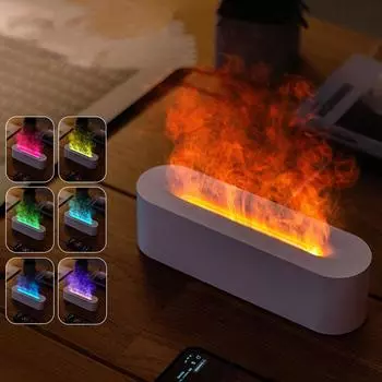 Красочный диффузор с имитацией пламени, USB-плагин, ароматизатор для офиса и дома, диффузор для увлажнения пламени, диффузор