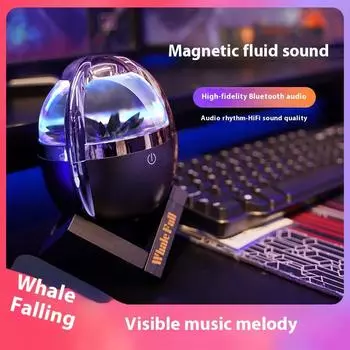 Красочный динамик bluetooth популярный интернет знаменитость кит падающий магнитная жидкость аудио день рождения креативный подарок украшение рабочего стола партия Magnetic fluid audio чёрный