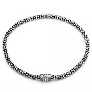 Красочный хрустальный чокер на веревочке - Модное ожерелье в европейском и американском стиле