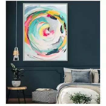 Красочный художественный постер Декор для дома на стену Искусство мазка кистью Пастель Холст Картина Украшения Абстрактное искусство Печать Современная абстракция 21cm30cm NoFrame