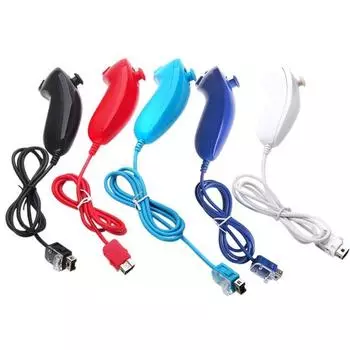 Красочный игровой контроллер Nunchuck Nunchuk для консоли Ns Wii белый