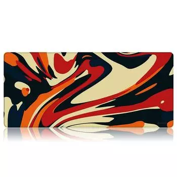 Красочный игровой коврик для мыши с линейным узором, настольные коврики 35,4 x 15,7 дюймов, настольный коврик для дома