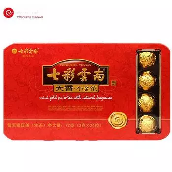 Красочный Юньнань 3г*24 капсулы Мини Туоча Сырой чай Пуэр Юньнань Пуэр Чай 72г