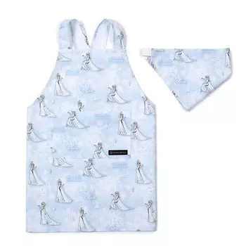 КРАСОЧНЫЙ КОНФЕТНЫЙ СТИЛЬ Disney Back Cross Фартук для девочек Просто наденьте Back Cross Треугольный слинг Комплект Эльза FROZEN Принцесса Эльза N7908910 Детский