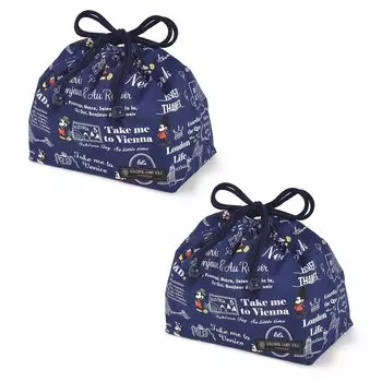 КРАСОЧНЫЙ КОНФЕТНЫЙ СТИЛЬ Disney Drawstring Medium Gusseted Lunch Bag Name Mickey Mouse TRAVEL Mickey Mouse Набор из 2 стильных средних сумок для ланча со складками