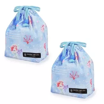 КРАСОЧНЫЙ КОНФЕТНЫЙ СТИЛЬ Disney Drawstring Small Cup Bag Name Ariel THE LITTLE MERMAID Ariel Princess Ariel Set of 2 Stylish Drawstring Bag Cup Holder Cup