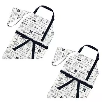 КРАСОЧНЫЙ КОНФЕТНЫЙ СТИЛЬ Фартук с треугольной банданой де Пари Набор из 2 шт. Милый фартук для девочек Детский фартук Детский фартук Эластичный Дети начальной школы