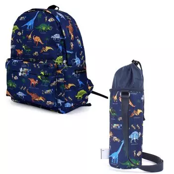КРАСОЧНЫЙ КОНФЕТНЫЙ СТИЛЬ комплект из ткани рюкзак чехол для бутылки с водой динозавр континент досуг экскурсия спортивный день начальная школа детский сад дети