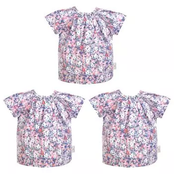 КРАСОЧНЫЙ КОНФЕТНЫЙ СТИЛЬ LAURA ASHLEY Комплект Смок с коротким рукавом Floret Стильный детский смок с коротким рукавом Детский фартук для детского сада Каллиграфия для детей начальной школы