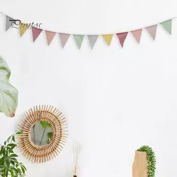 Красочный кулон с флагом, подвесное украшение, яркие цветные флаги с двусторонним принтом, свадебная рождественская вечеринка, домашний декор разноцветный