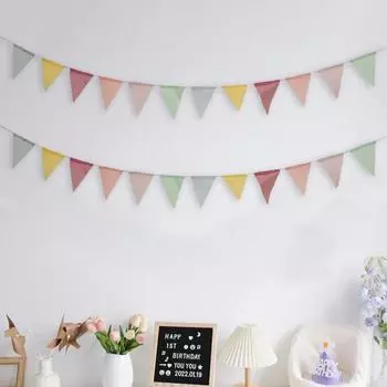 Красочный кулон с флагом, подвесное украшение, яркий цвет, двусторонние флаги с принтом, свадебное, рождественское украшение для дома разноцветный