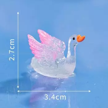 Красочный лебедь светящееся полимерное украшение для декора дома, стола и рукоделия своими руками Pink 4