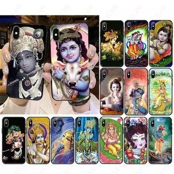 Красочный мягкий чехол для телефона «Господь Кришна» для iphone xr 11 12 13pro max 5S 6splus 7 8plus SE 12mini x xs max чехол для мобильных телефонов Iphone 5 5S