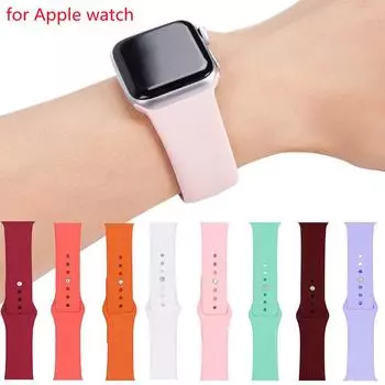 Красочный мягкий силиконовый ремешок для часов Apple Watch Ultra 8 7 6 5 ремешок для браслета Iwatch Band 5 49 мм 38 мм 41 мм 45 мм 42/44/45mm