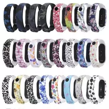 Красочный мягкий силиконовый ремешок на запястье для замены умного браслета Xiaomi Mi Band 3 As Picture 2 разноцветный