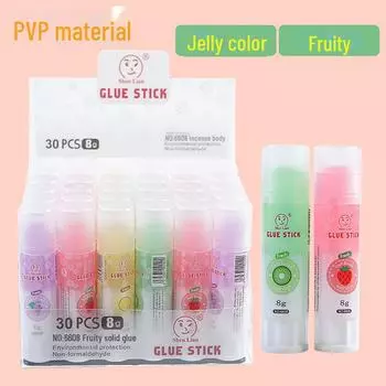 Красочный мультяшный твердый клей-карандаш с фруктовым ароматом для детей 8g