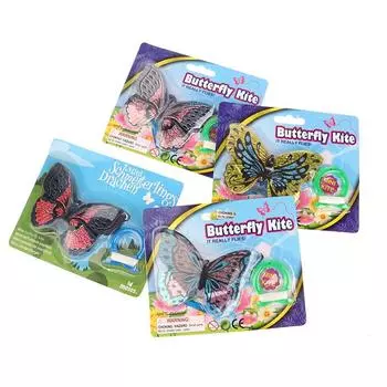 Красочный мультяшный воздушный змей-бабочка, карманный воздушный змей для развлечений на открытом воздухе, легкий в управлении воздушный змей, интерактивная игрушка для родителей и детей