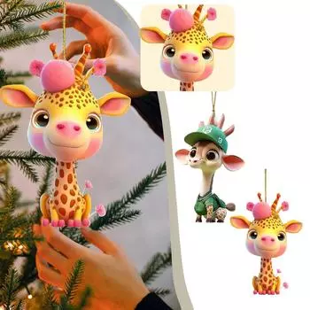 Красочный олень Форма Подвесной рюкзак Автомобильный кулон Украшение для дома Милые украшения для автомобиля One Size