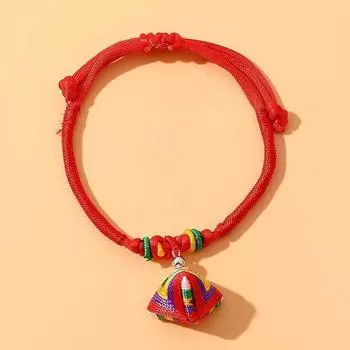 Красочный плетеный браслет ручной работы с красной нитью для детей и взрослых