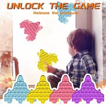 Красочный пресс-пузырь, настольные развивающие игрушки, детская интерактивная игра синий