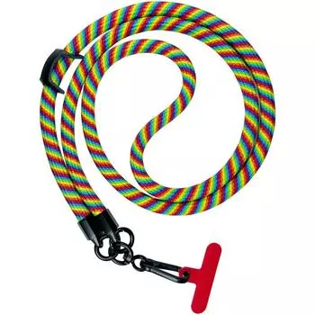 Красочный радужный ремешок для мобильного телефона: Многофункциональный, высококачественный дизайн, съемный ремень через плечо или шейный ремень для безопасности уличной камеры.