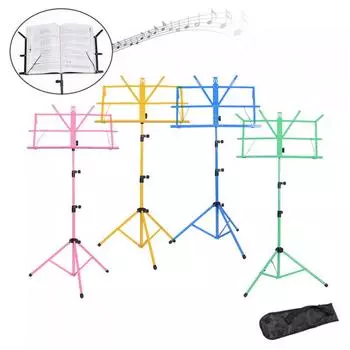 Красочный складной легкий пюпитр, держатель для штатива из алюминиевого сплава, регулируемая высота