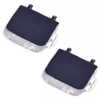 КРАСОЧНЫЙ СТИЛЬ КОНФЕТ ЛАУРА ЭШЛИ [Крупный шрифт] Подвижный карманДополнительные карманные штампы (военно-морской флот) Набор из 2 стильных детских карманов с прикреплённым ремнём для детей