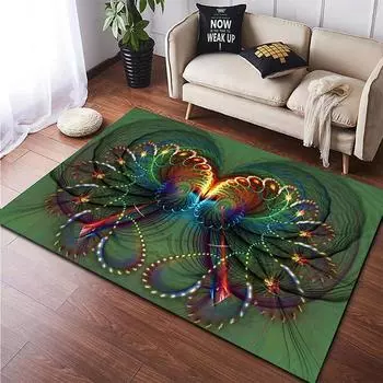 Красочный волшебный фэнтезийный ковер с абстрактным искусством и принтом для гостиной, коврики для украшения дома, коврики в стиле бохо, дропшиппинг, уличные коврики 40x60cm(15x23 in)