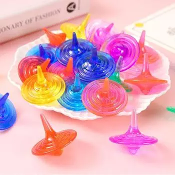 Красочный вращающийся гироскоп образовательный волчок мини акриловый гироскоп дети/дети 1PC Random Color