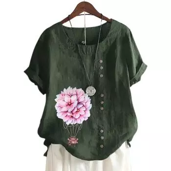 Красочный женский хлопковый топ для отдыха с принтом в 11 оттенках S розовый