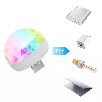 Красочный Звук Активируется Волшебный Шар USB Мини Дискотека Неоновая Лампа Вечеринка КТВ