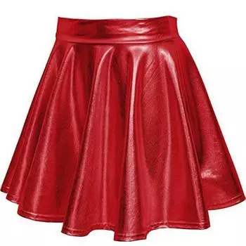 Красота A Женская мини-юбка в складку в стиле панк с высокой талией и поясом, плиссированная мини-юбка Майяра А-силуэта S красный
