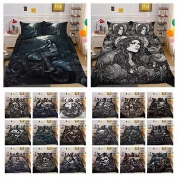 Красота черепа с принтом пододеяльник двойной размер из микрофибры подростков крутой модный домашний текстиль высокого качества UK Single 135x200cm