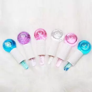 Красота хоккей на льду энергия красота хрустальный шар охлаждающий ледяные шары водная волна для лица и глаз массажный ролик уход за кожей 1pcs синий