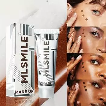 Красота Крем для тела Натуральная темная жидкая основа, ровный тон кожи для тела и лица Контурирующий хайлайтер Корректор Темная жидкая основа